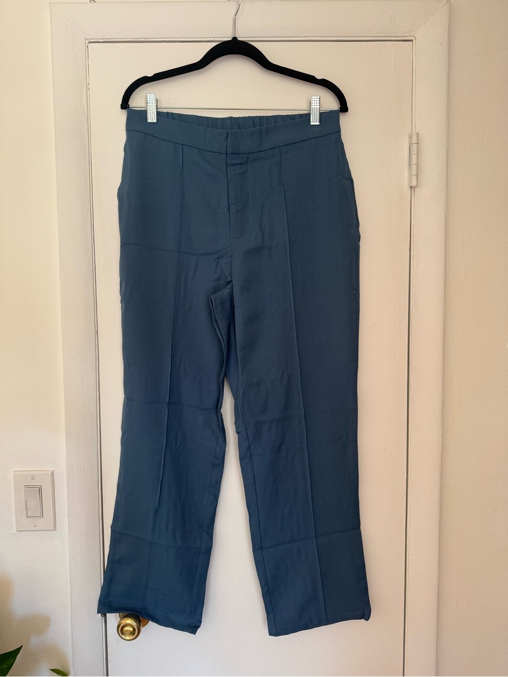 Women’s Elastic Waist Dress Pants — Slate Blue